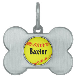 Softball Dog Doggie Tag Tiermarke