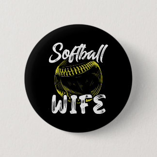 Softball-Ehefrau für Frauen Familie passende Spiel Button