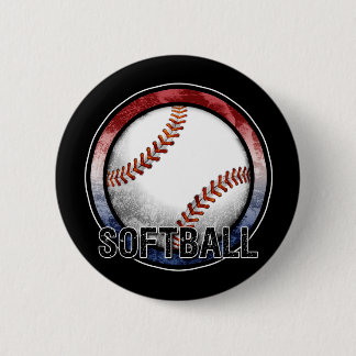 Softball-Emblem USA-Knopf Button