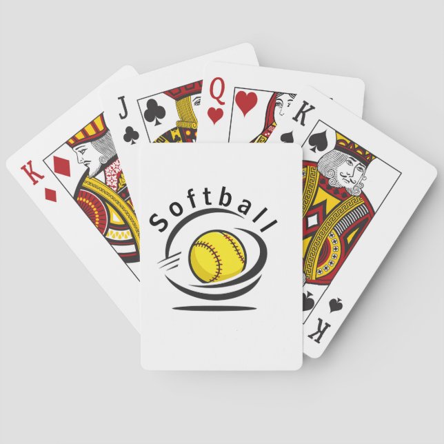 Softball-Enthusiast Spielkarten (Rückseite)