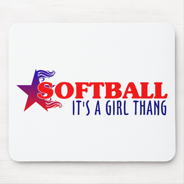 SOFTBALL - Es ist ein Mädchen-Knall Mousepad (Vorne)