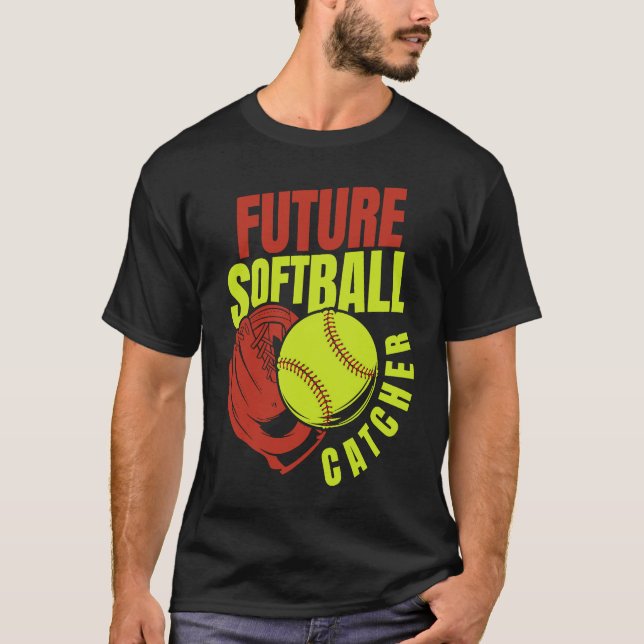 Softball-Fänger  Batter Werfer Softball T-Shirt (Vorderseite)