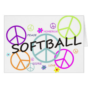 Softball farbige Friedenszeichen