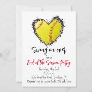 Softball Fin de la saison de la fête Invitation