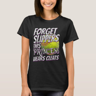 Softball für Mädchen vergiss Schlapper Schuhe trag T-Shirt