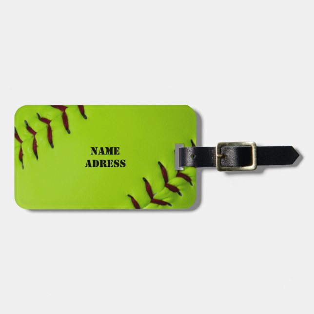 Softball-Gepäckanhänger Gepäckanhänger (Vorderseite horizontal)