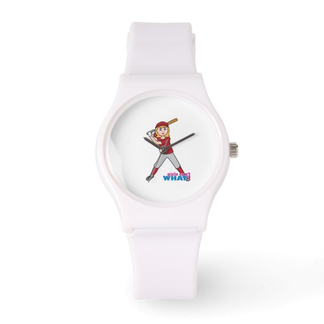 Softball Girl Armbanduhr (Vorderseite)
