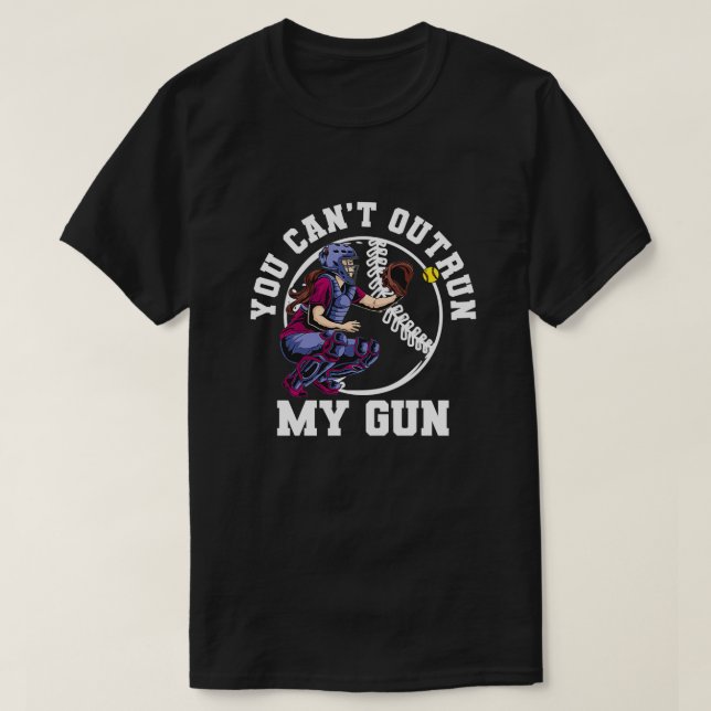 Softball Girl Catcher Softball Player T-Shirt (Design vorne)