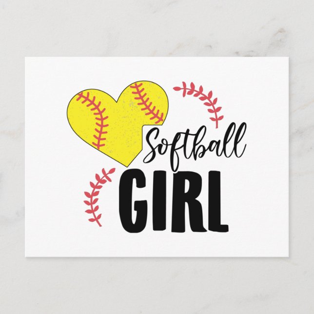 Softball Girl | Trainer Team Sport Geschenk Idee Postkarte (Vorderseite)