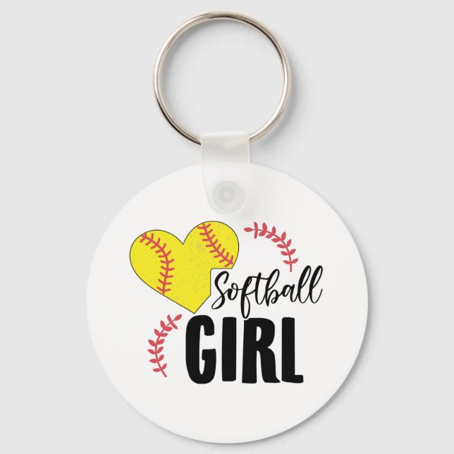 Softball Girl | Trainer Team Sport Geschenk Idee Schlüsselanhänger (Vorderseite)