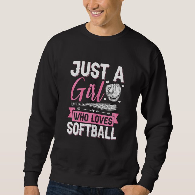 Softball-Grafik-Frauen und Mädchen-Software-Player Sweatshirt (Vorderseite)
