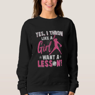 Softball-Grafik-Frauen und Mädchen-Software-Player Sweatshirt