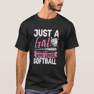 Softball-Grafik-Frauen und Mädchen-Software-Player T-Shirt