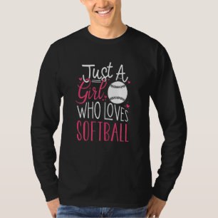 Softball-Grafik-Frauen und Mädchen-Software-Player T-Shirt