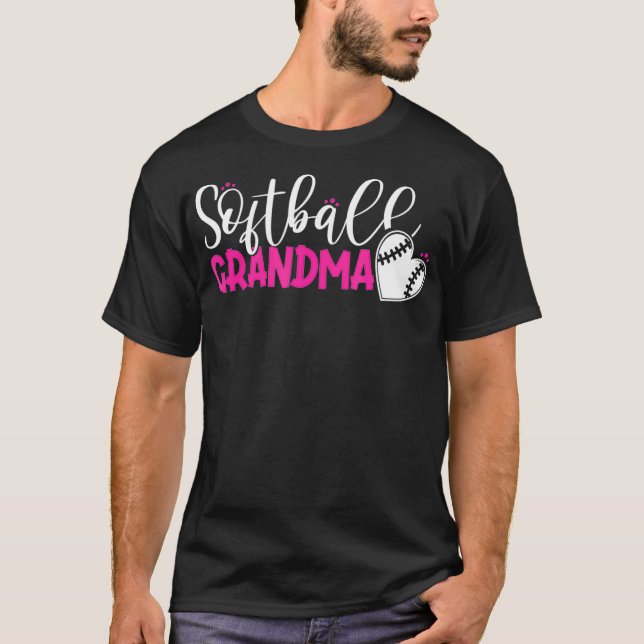 Softball Grandma Funny Softball Player Novelty Gif T-Shirt (Vorderseite)