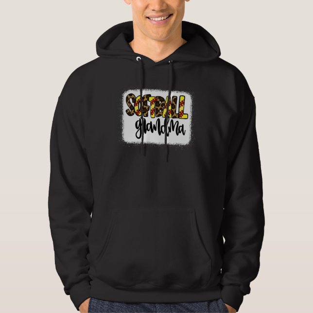 Softball Grandma Leopard Hoodie (Vorderseite)