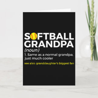 Softball Grandpa Definition Granddaughter's Bigges Karte