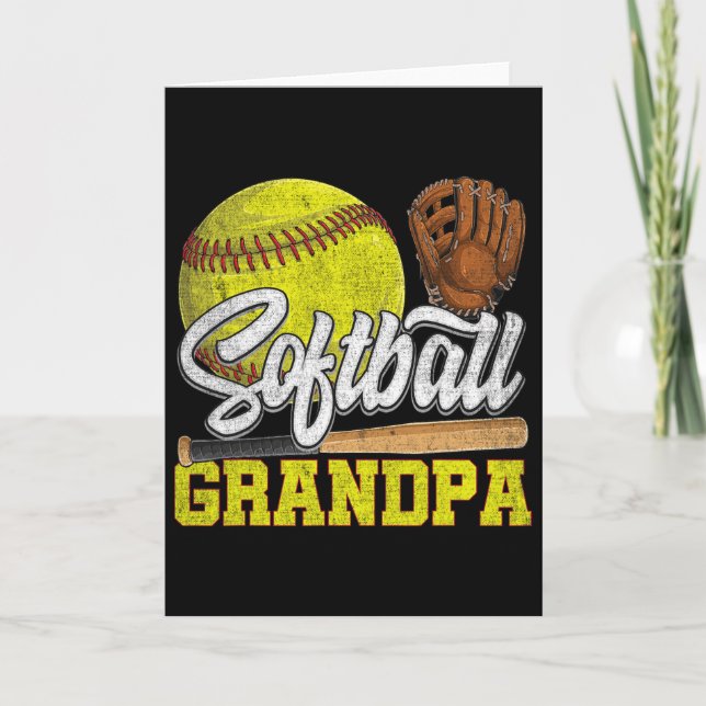 Softball Grandpa Softball Player Game Day Father's Karte (Vorderseite)
