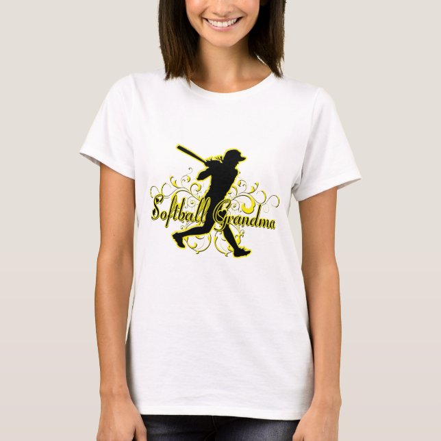 Softball-Großmutter (Silhouette) .png T-Shirt (Vorderseite)