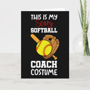 Softball Halloween Grusel Trainer Kostüm Spieler  Karte