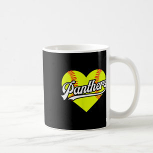 Softball Heart Panthers Team T-Ball Little League Kaffeetasse