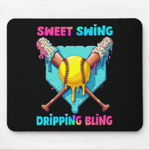 Softball-Heimplatte-Drip für Mädchen Jungen Eiscre Mousepad
