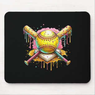 Softball-Heimspielfeld-Eiscreme-Tropfen-Sportteam- Mousepad