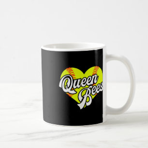 Softball Herz Königinnen Bienen Team T-Ball Liga M Kaffeetasse