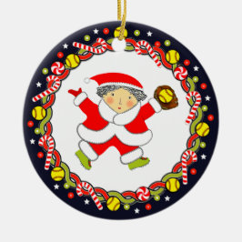 Softball Holiday-Geschenk Keramik Ornament