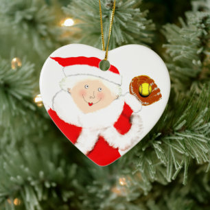 Softball Holiday-Geschenk Keramik Ornament