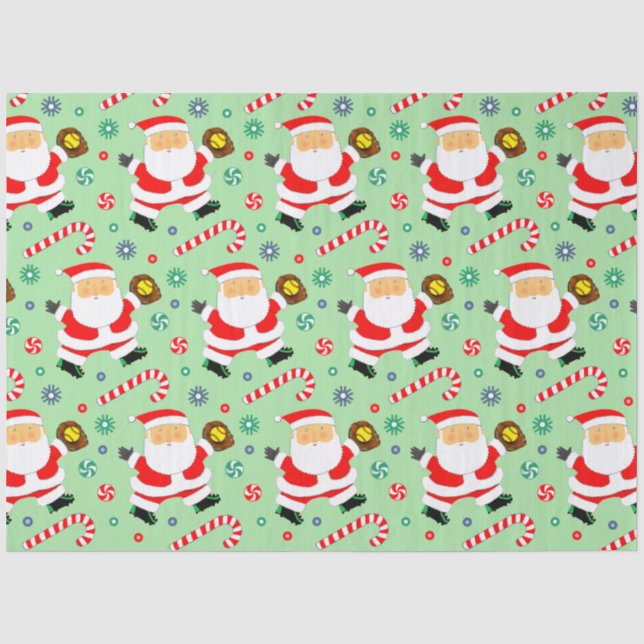 Softball Holiday Gift Seidenpapier (Vorderseite)