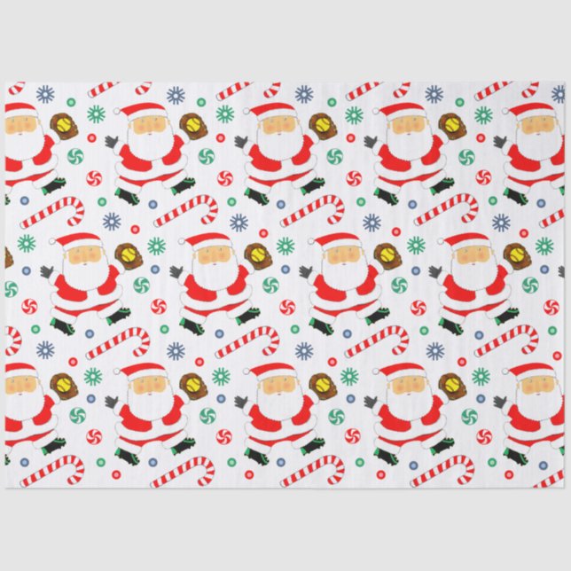 Softball Holiday Gift Seidenpapier (Vorderseite)