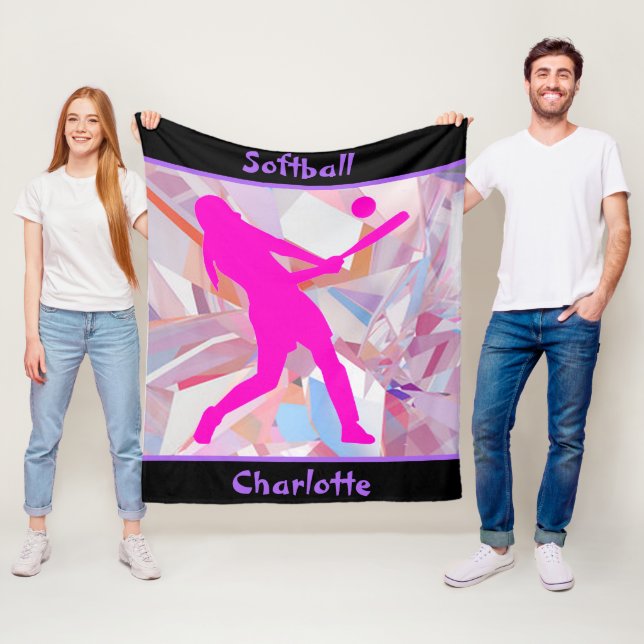 Softball Hologram Shatter Fleece Blanket (Beispiel)