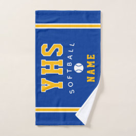 Softball-Ikone, individueller Name & Schule, Teamg Handtuch