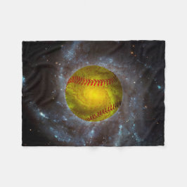 Softball im Weltraum Einzigartiges Softball Fleece