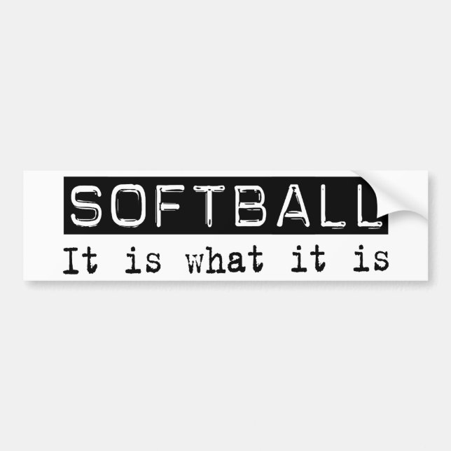 Softball ist es autoaufkleber (Vorne)