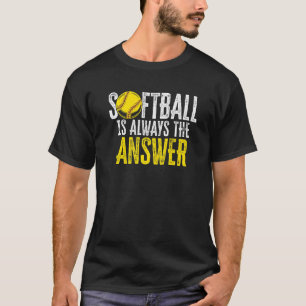 Softball ist immer die Antwort Softball-Spieler Pi T-Shirt