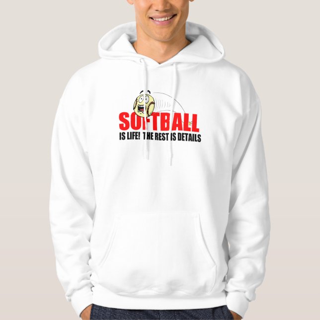 Softball ist Leben Hoodie (Vorderseite)
