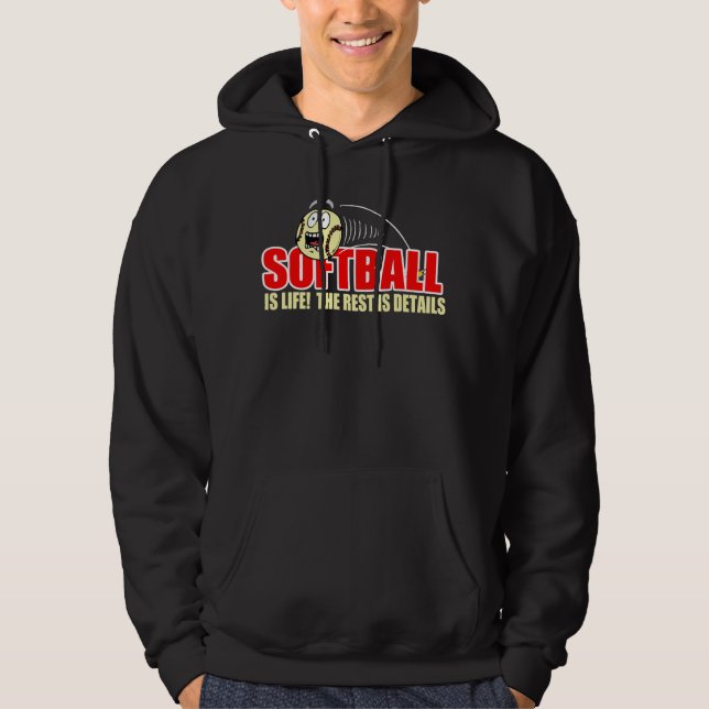 Softball ist Leben Hoodie (Vorderseite)