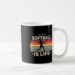 Softball Ist Leben Mädchen Frauen Kinder Kleinkind Kaffeetasse