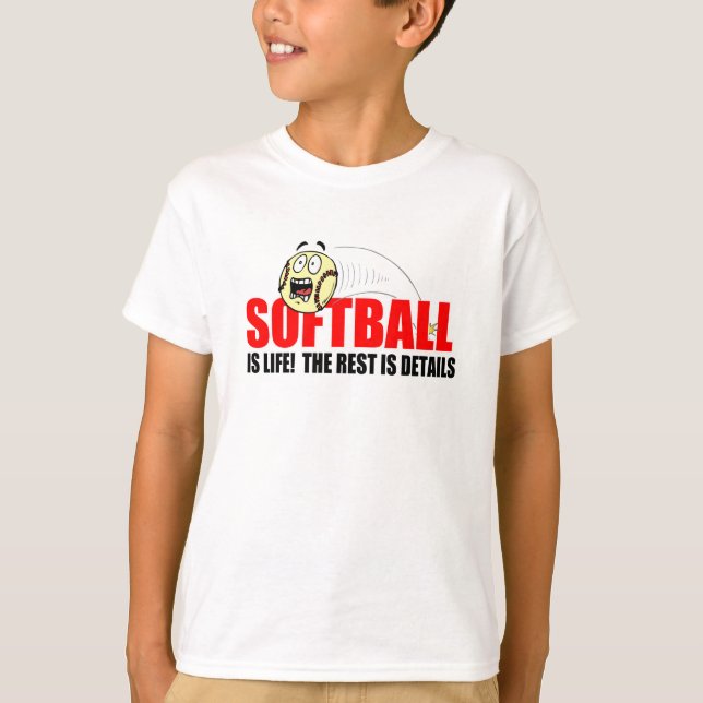 Softball ist Leben T-Shirt (Vorderseite)