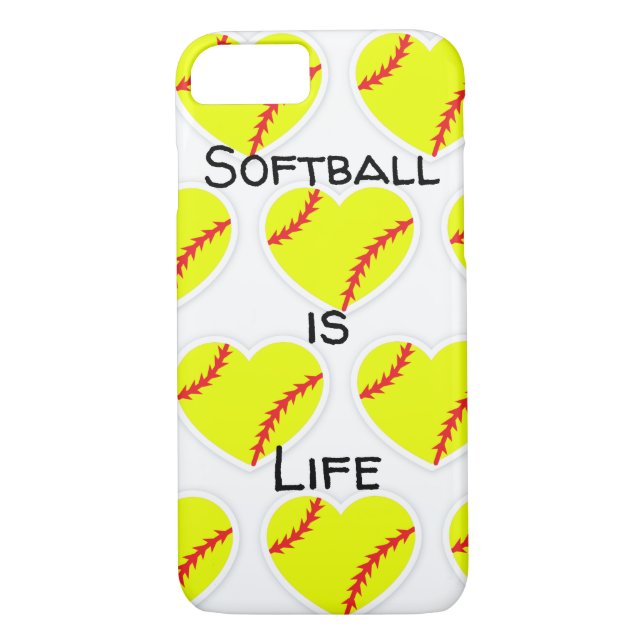 Softball ist Leben-Telefon-Kasten Case-Mate iPhone Hülle (Rückseite)