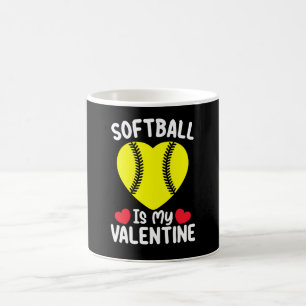Softball ist mein Valentinstag-Sport Kaffeetasse