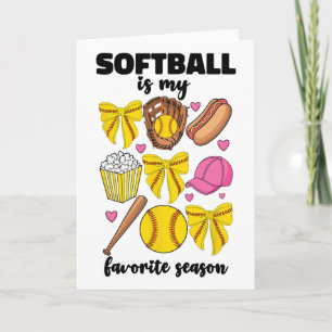 Softball ist meine Lieblingsjahreszeit Softball Ma Karte