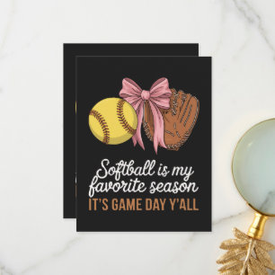 Softball ist meine Lieblingssaison Dankeskarte
