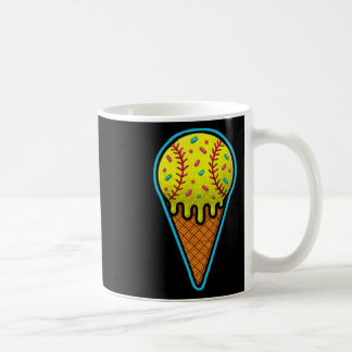 Softball-Junkie-Scoop-Shirt (Vorder- und Rückseite Kaffeetasse