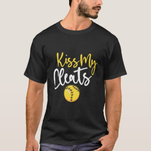 Softball Kiss My Cleates Girls Fastpitch T-Shirt