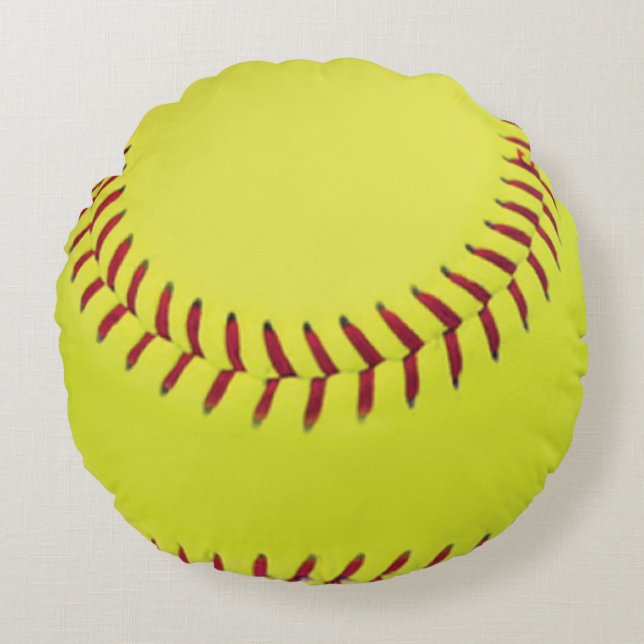 Softball-Kissen Rundes Kissen (Vorderseite)