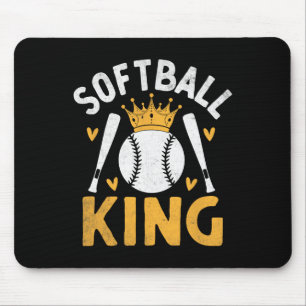 Softball-König Catcher Pitcher Softballer  Mousepad