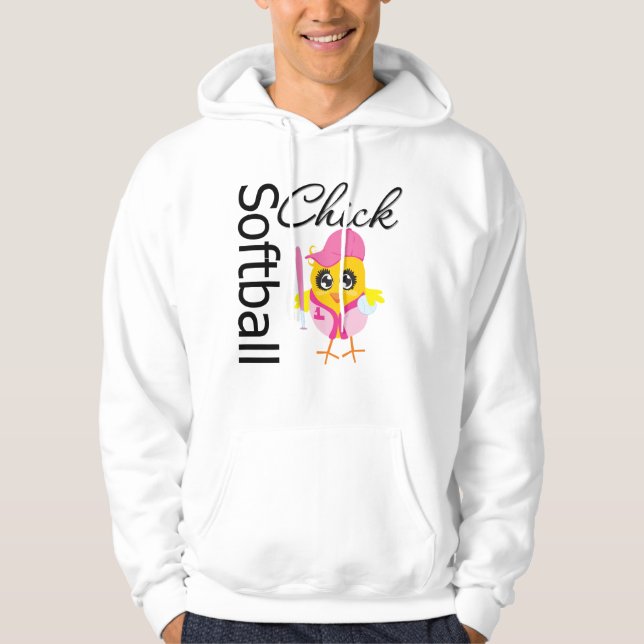 Softball-Küken Hoodie (Vorderseite)